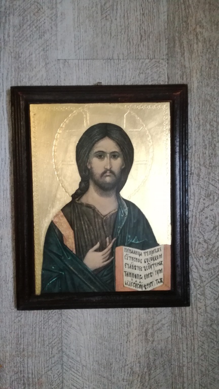 Onbekend kunstenaar, olieverf en bladgoud, Ikoon kopen? Bied vanaf 25!