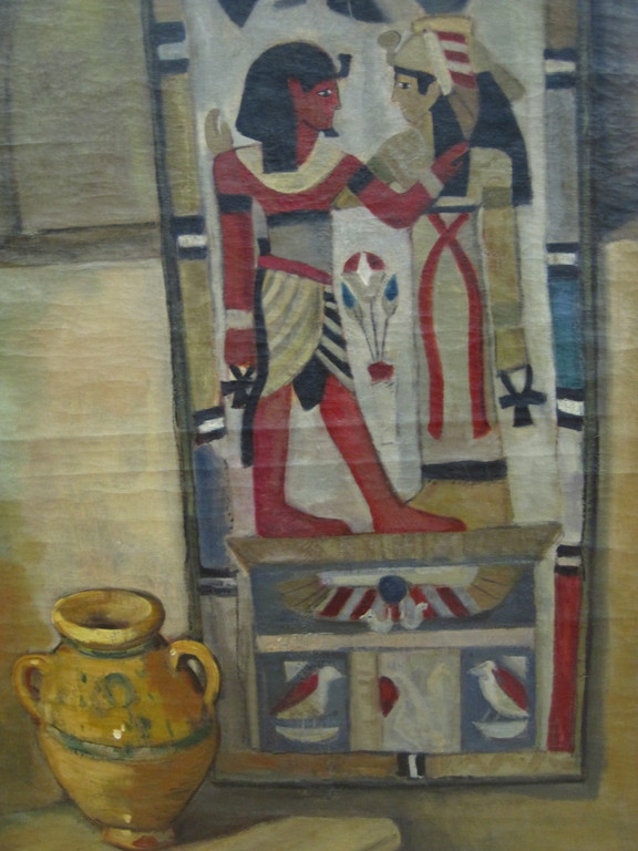  Bijzonder olieverf "interieur atelier met Egypte wandkleed" Louis Saalborn 1891 kopen? Bied vanaf 1!