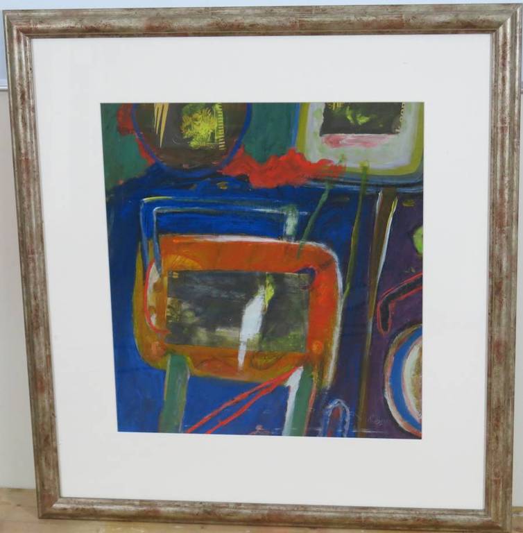 Wil van Leeuwen: Gouache op papier, Tafel - Ingelijst kopen? Bied vanaf 150!