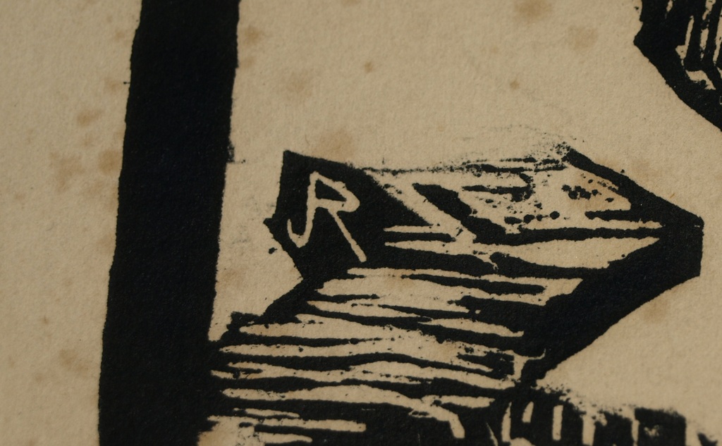 Joseph Raphael : Houtsnede, Old Sailors at the Pavilion in the Dunes – 1927 kopen? Bied vanaf 1!