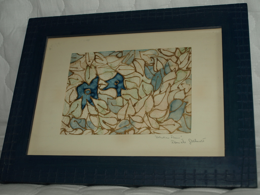 Acryl op zijde – Collection Fleurs - Gesigneerd – Ingelijst  kopen? Bied vanaf 1!