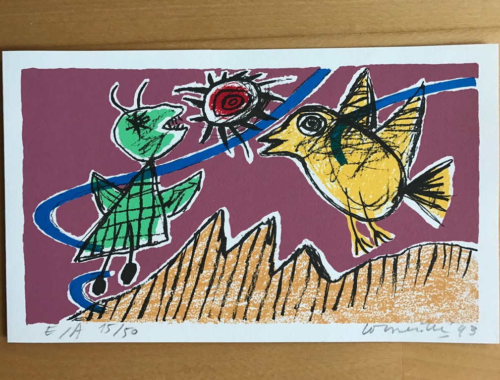 Corneille - zeldzame zeefdruk - E/A - 15/50 verkocht voor € 86!