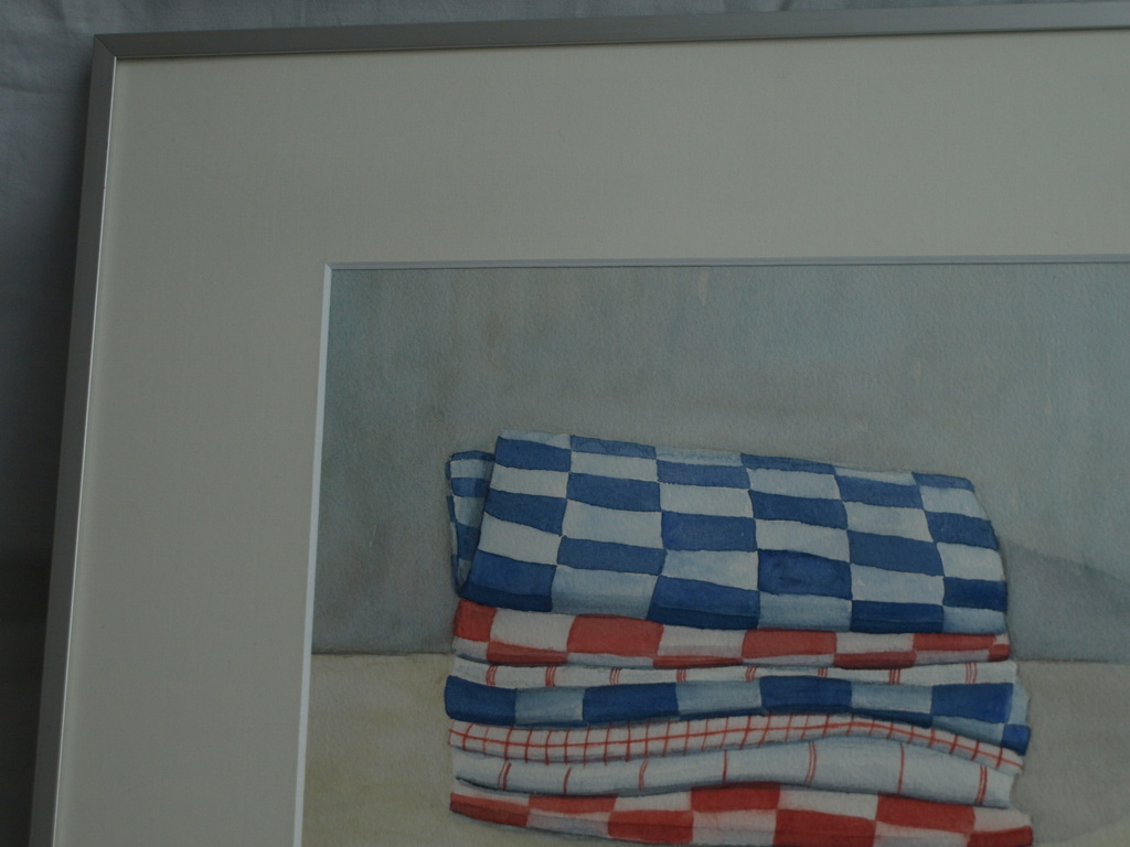 Wytske van Keulen : Aquarel , Theedoeken – gesigneerd & ingelijst kopen? Bied vanaf 1!