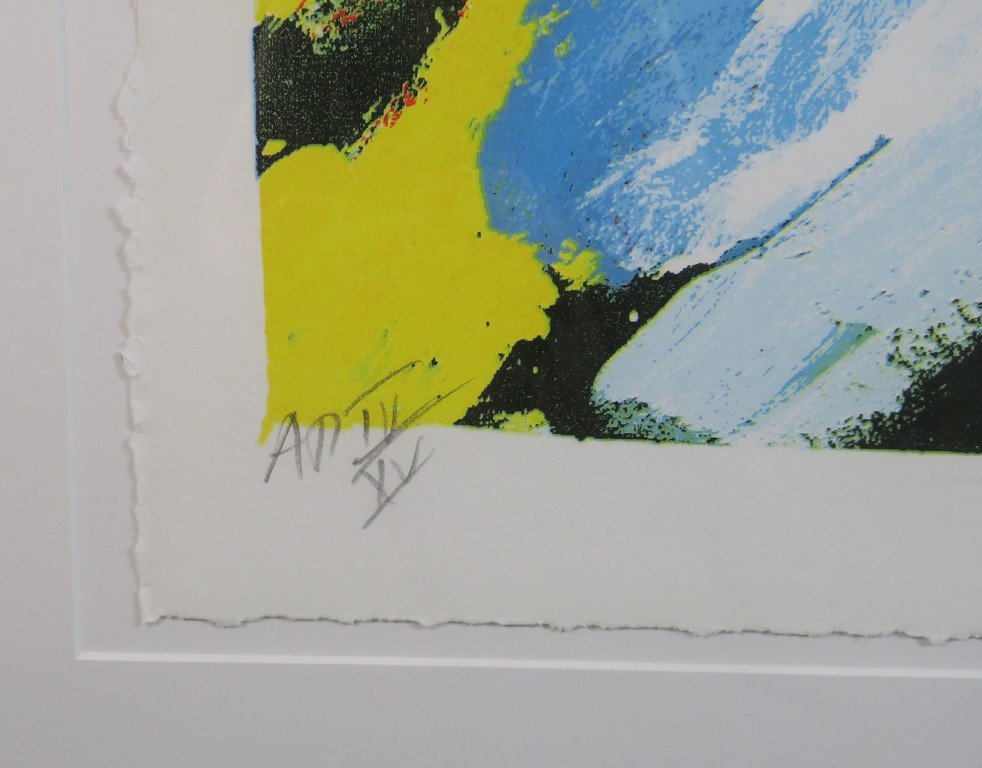 Jan Cremer: Zeefdruk, Blue Mountain Blue - Ingelijst (groot) kopen? Bied vanaf 300!