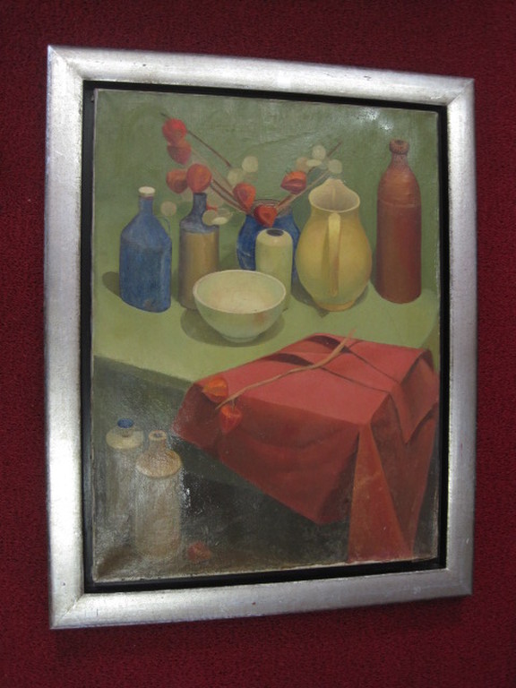 GROOT olieverf - realistisch keuken stilleven van Ingeborg MÃ¼ller (1945-) gesign kopen? Bied vanaf 1!