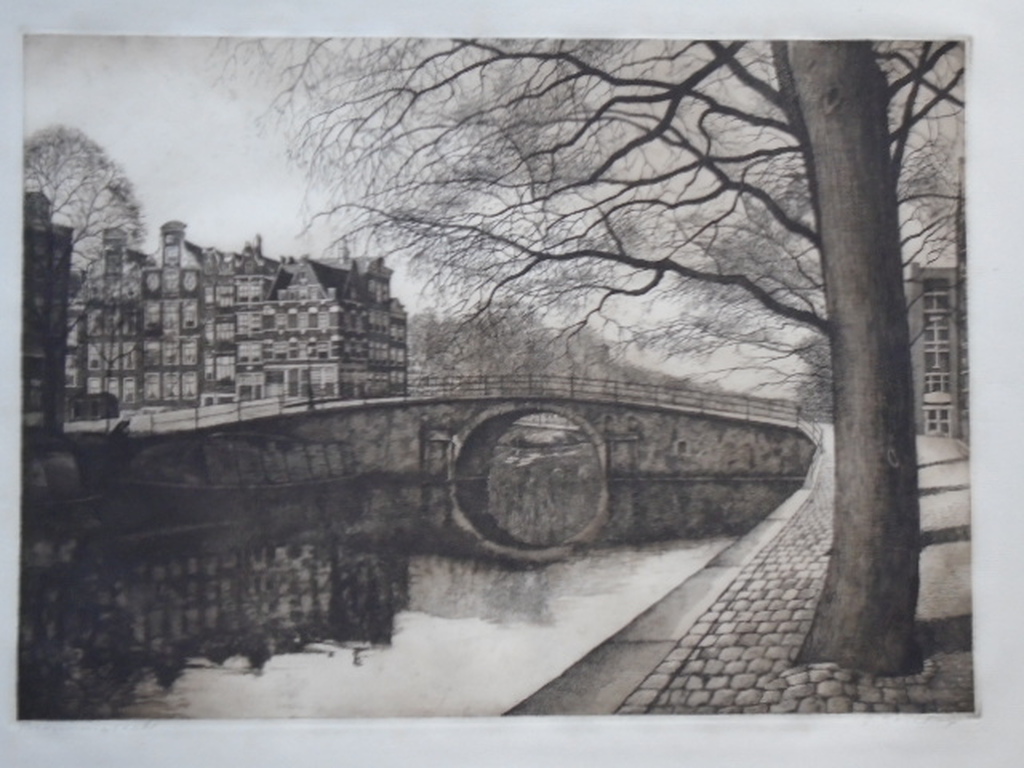 Frans Everbag - ets - Brouwersgracht kopen? Bied vanaf 80!