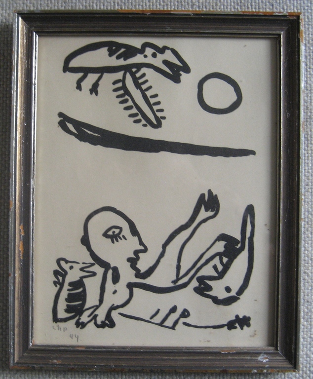 Carl Henning Pedersen, litho, gesign., 1944,UNIEK kopen? Bied vanaf 275!