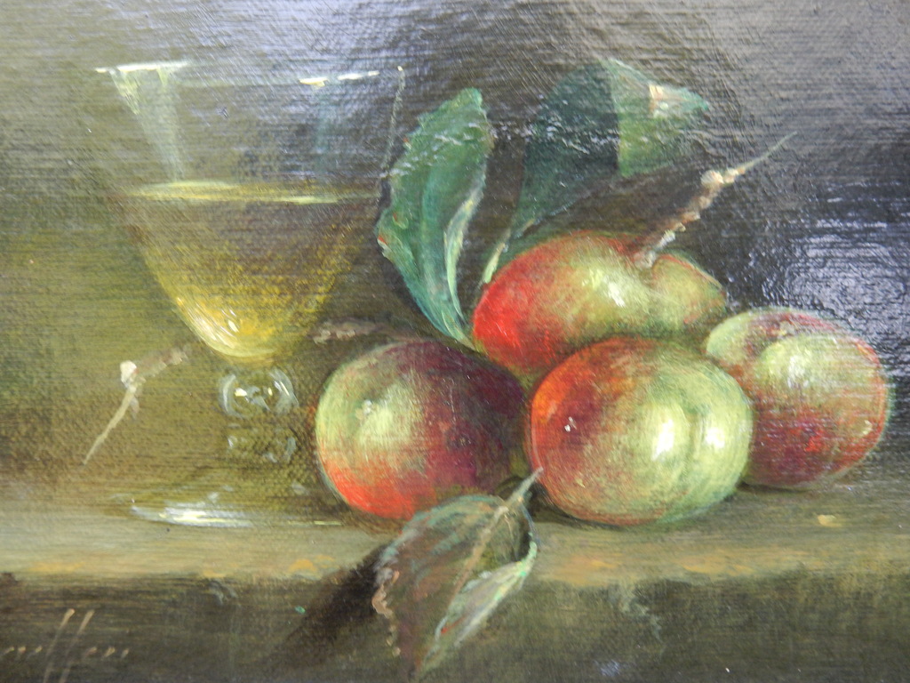 Thomas Heesakkers, stilleven, olieverf op doek, op paneel. verkocht voor € 100!