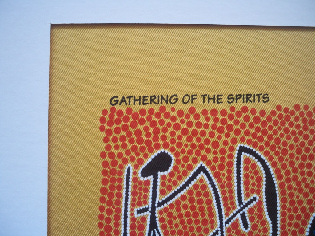 Phillip Hall - Aborinal art op dik katoen - " gathering of the spirits  " kopen? Bied vanaf 1!