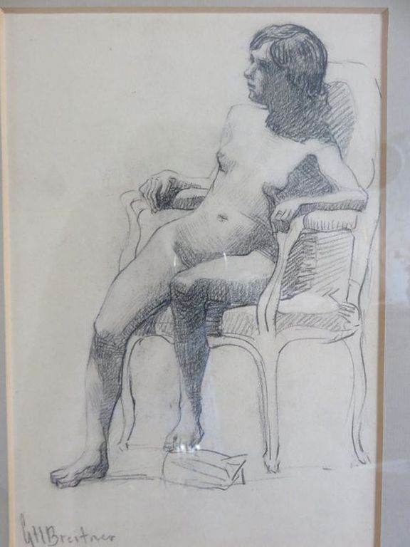 G.H. Breitner (?) Naakte vrouw gezeten op stoel - gesigneerde potloodtekening kopen? Bied vanaf 140!
