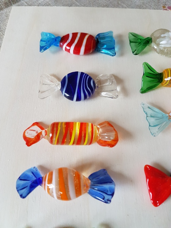 Lot van 12 snoep in Murano glas kopen? Bied vanaf 10!