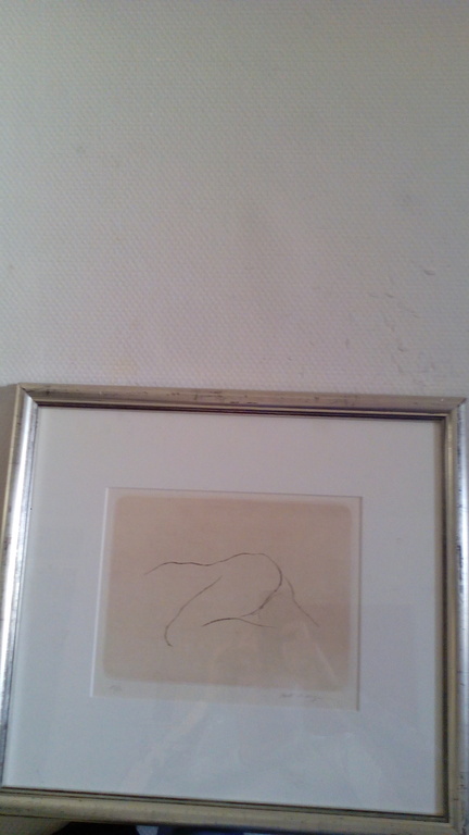 Bert de Keyser, droge naald ets, naakt model, zeer subtiel en elegant. kopen? Bied vanaf 1!