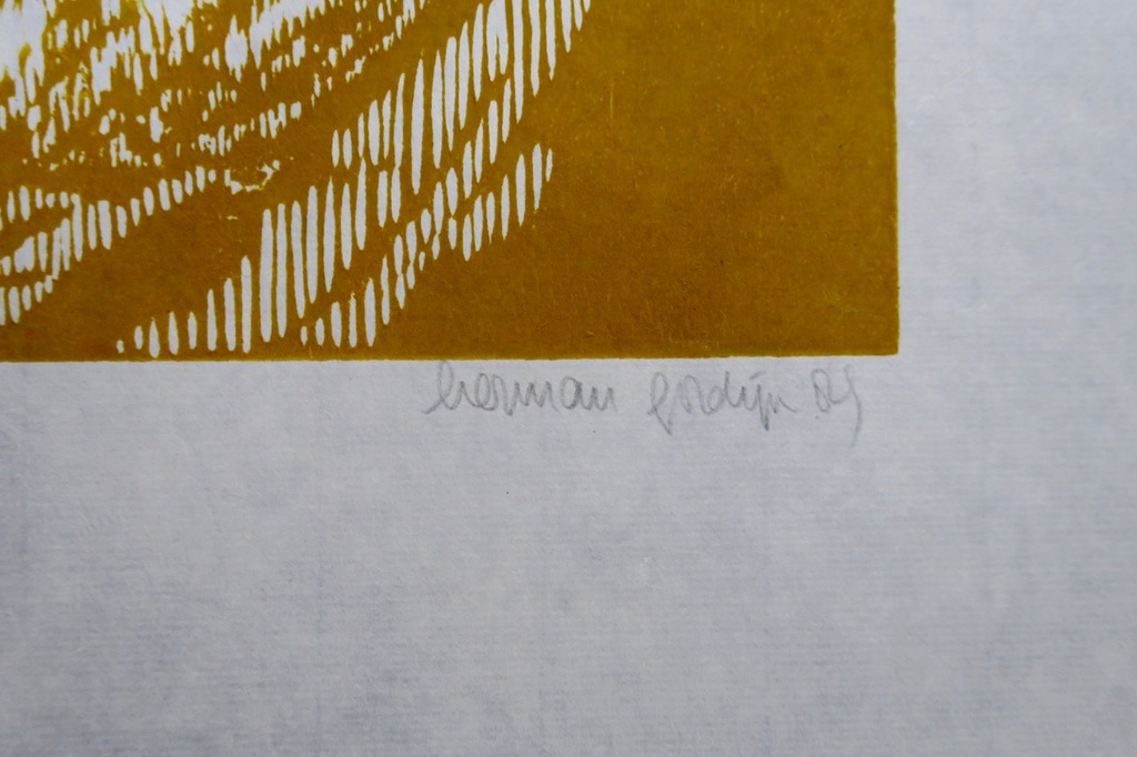 Herman Gordijn: Houtsnede op Japans papier, Portret I kopen? Bied vanaf 10!