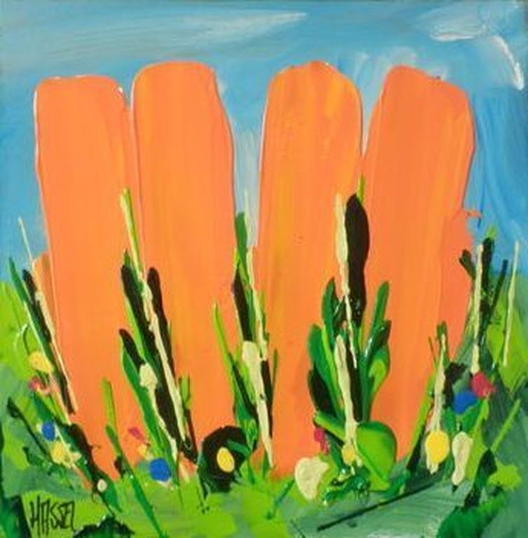 AD van HASSEL  Schilderij op MDF   ORANJE TULPEN  Handgesigneerd kopen? Bied vanaf 35!
