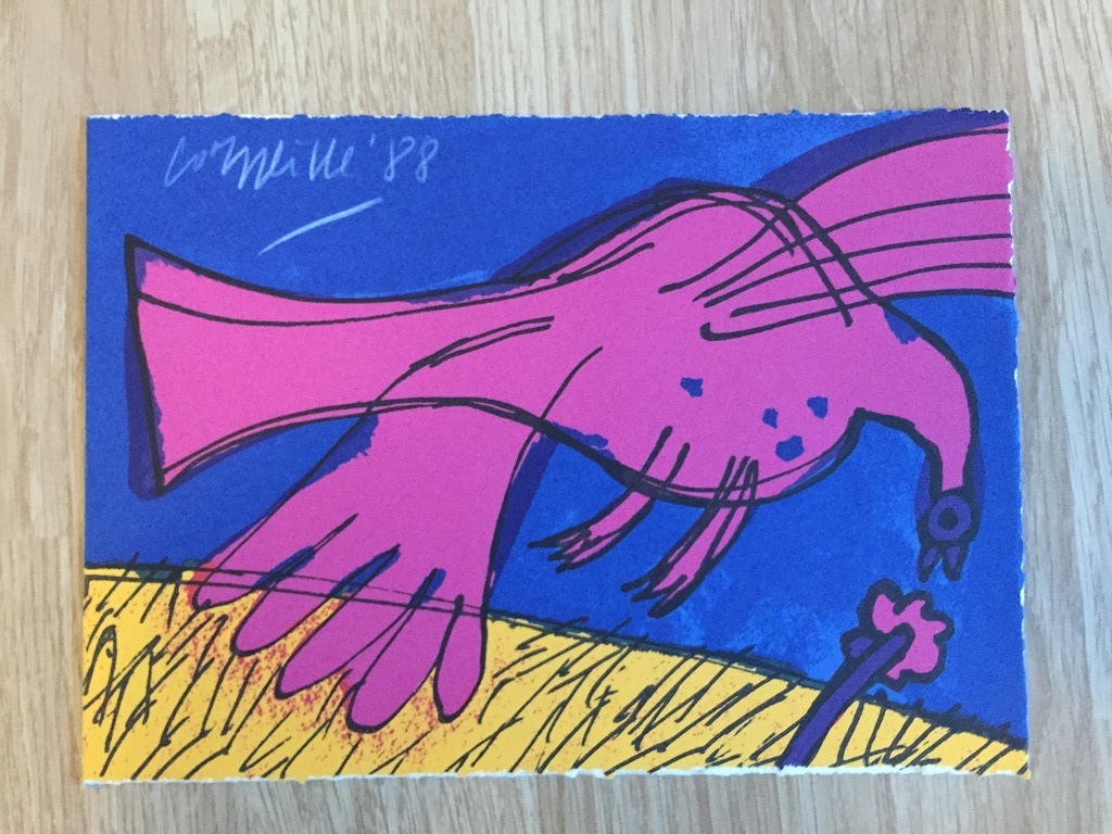 Corneille originele zeefdruk 1988 met persoonlijke tekst ! kopen? Bied vanaf 35!