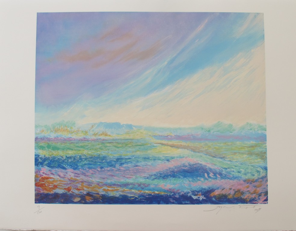 "Le trois hêtres"- kleurenlithografie, 170 ex. kopen? Bied vanaf 39!