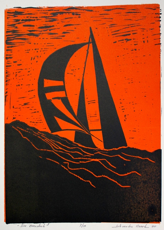 JOHANN VAN DEN NOORT, Atlantic crossing" 1985 verkocht voor € 35!