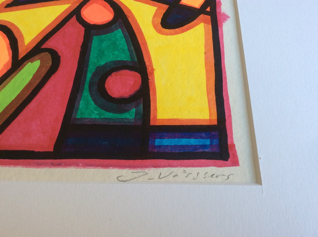 Jack Vissers, acryl op papier kopen? Bied vanaf 1!