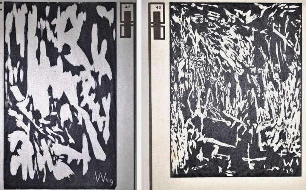 1x houtsnede 1919  & 1x houtgravure 1919  verkocht voor € 35!