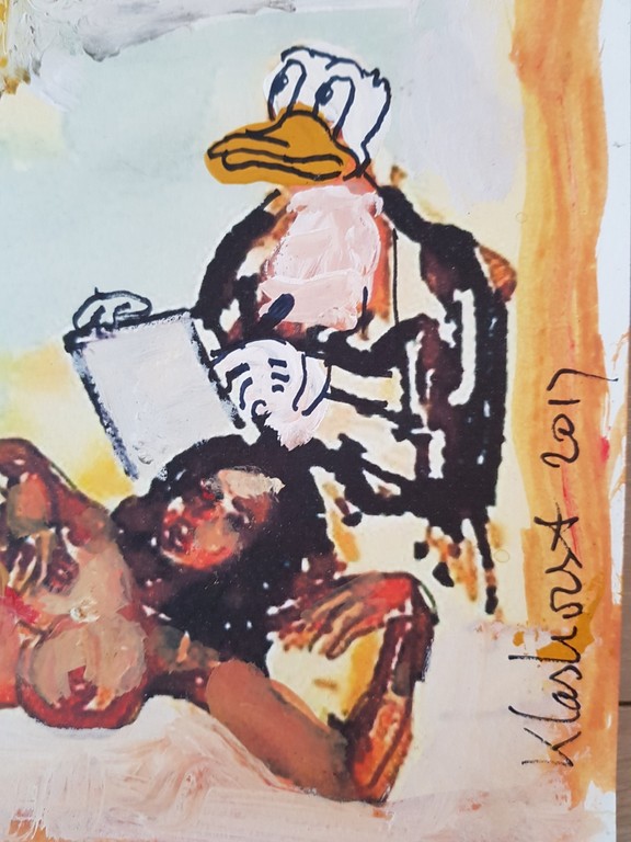 Peter Klashorst - origineel werk - serie Dagobert Duck kopen? Bied vanaf 1!