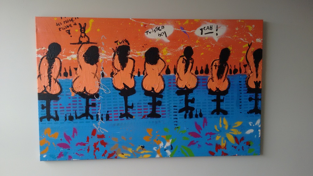 Espen Greger Hagen schilderij, bar ladies, 120 x 70 cm kopen? Bied vanaf 190!