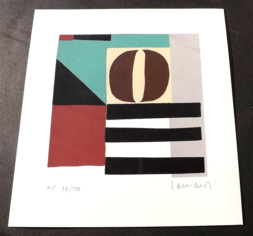 Ermanno Leinardi - 3 abstracte geometrische gesigneerde litho's - 1985 kopen? Bied vanaf 1!
