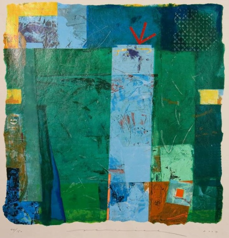 Jos Verwiel: Zeefdruk, Prassino (groot) verkocht voor € 40!