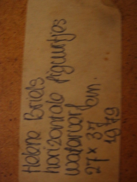 vroeg werk van Helene Briels (1954 -) aquarel "horizontale lijntjes" 1978 kopen? Bied vanaf 1!