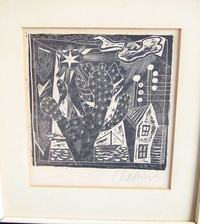 CHARLES EYCK - houtdruk kopen? Bied vanaf 20!