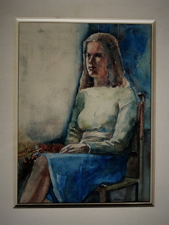 Vroeg bijna Kubistisch aquarel van Haarlemse Vijftiger Poppe Damave 1921-1988  kopen? Bied vanaf 1!