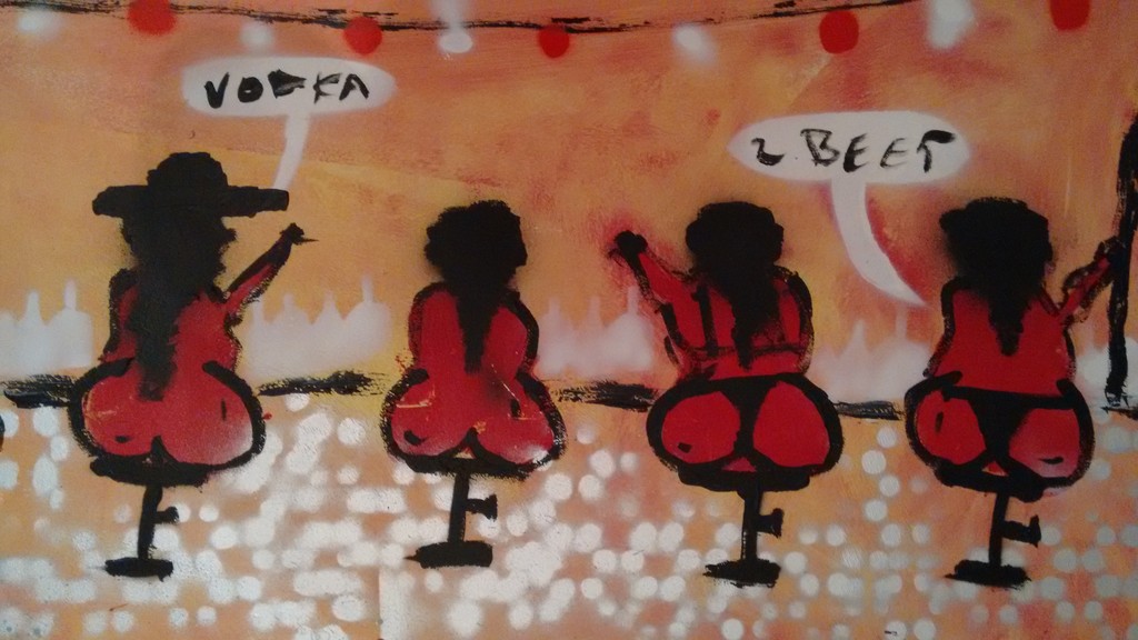 Espen Greger Hagen schilderij, bar ladies, 160 x 75 cm kopen? Bied vanaf 240!