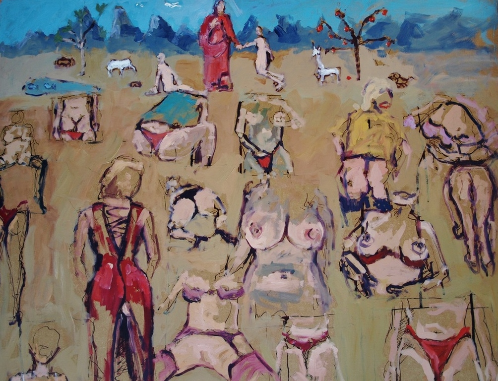 Silvester Peperkamp : Olieverf op paneel , Tuin der Lusten - GROOT - 2007 kopen? Bied vanaf 100!