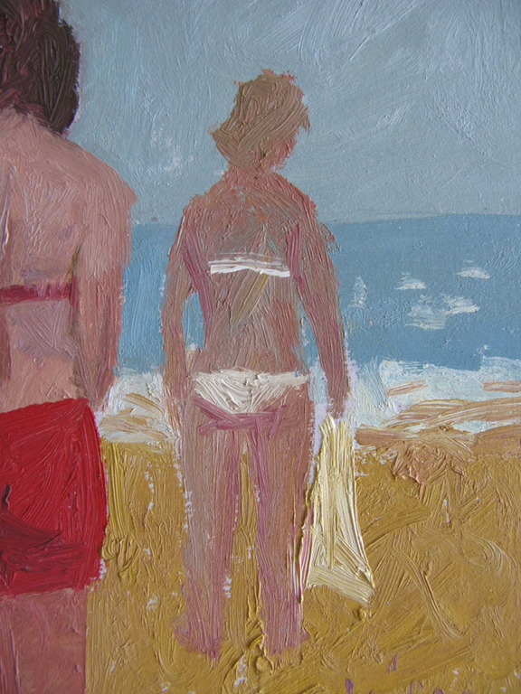 Hendrik Jan Visser - STRAND - olieverf op paneel kopen? Bied vanaf 1!