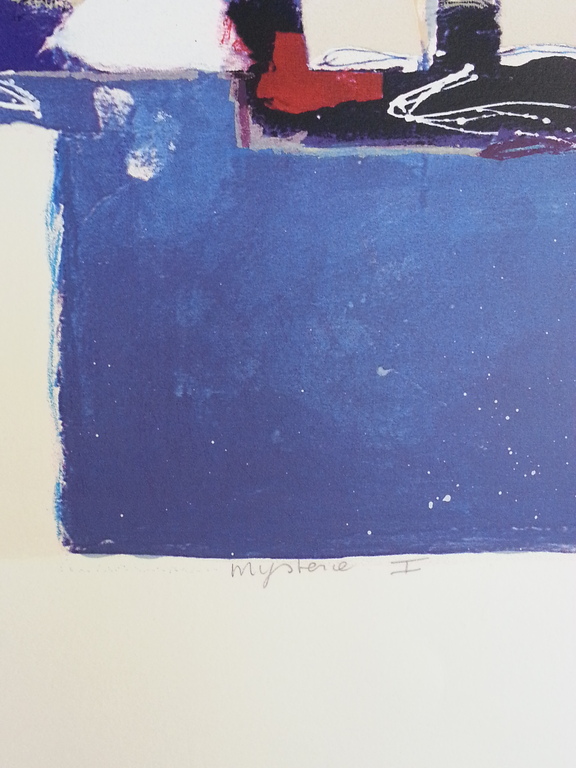 Ron van der Werf, zeefdruk, titel " Mysterie I "  kopen? Bied vanaf 50!