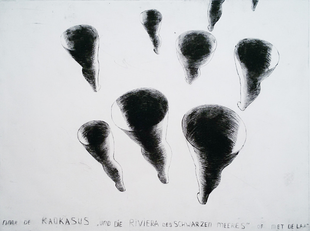 Gijs van Noort - Het reisbureau, ets (groot!) verkocht voor € 40!