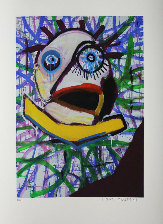 Paul Indrek Kostabi, Giclée, Happy stick verkocht voor € 65!