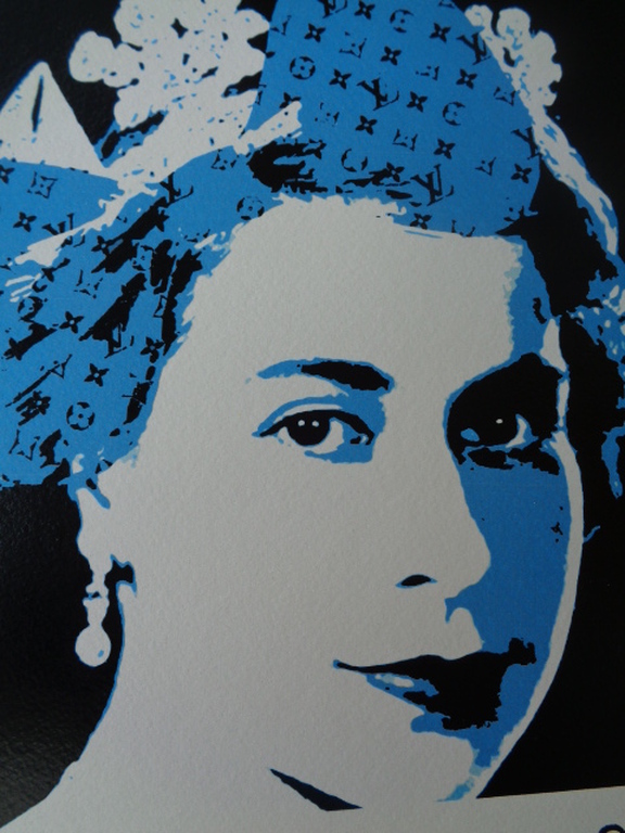 GROTE Fine Art Print, "Queen Blue" ,GESIGNEERD en COA, genummerd A/P of 1t/m100 kopen? Bied vanaf 1!