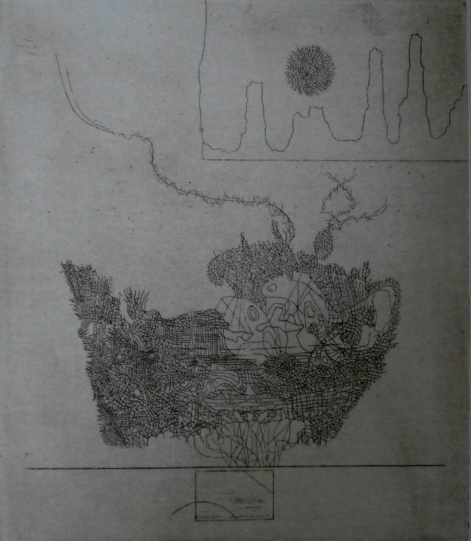 Wout van Heusden - ets - 1974 verkocht voor € 40!