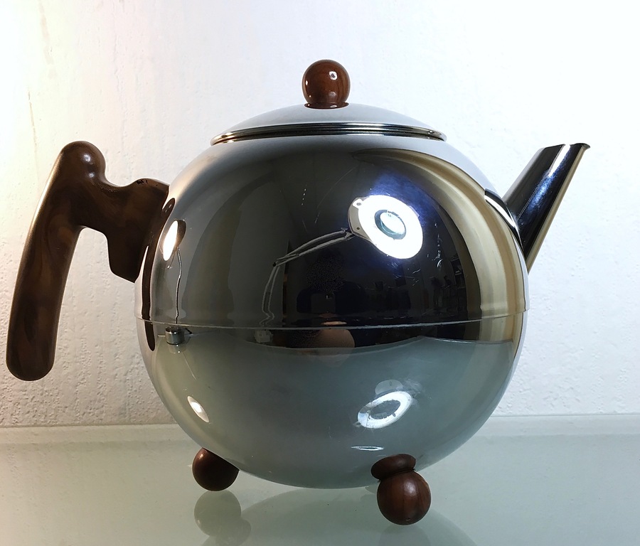 Bredemeijer Hilversum Design -  Duet Bella  Theepot met bruin beslag - 21e eeuw kopen? Bied vanaf 29!