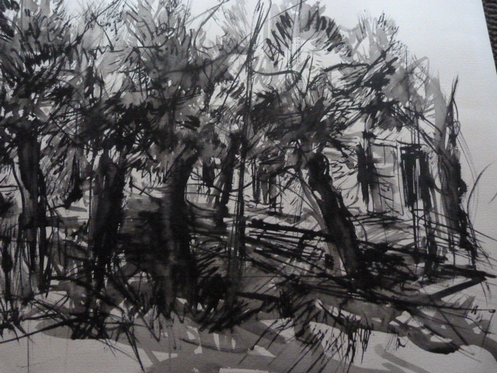 Jobst Heinrich Frese ( 1914 - 1986 ) - tekening/aquarel - landschap. kopen? Bied vanaf 1!