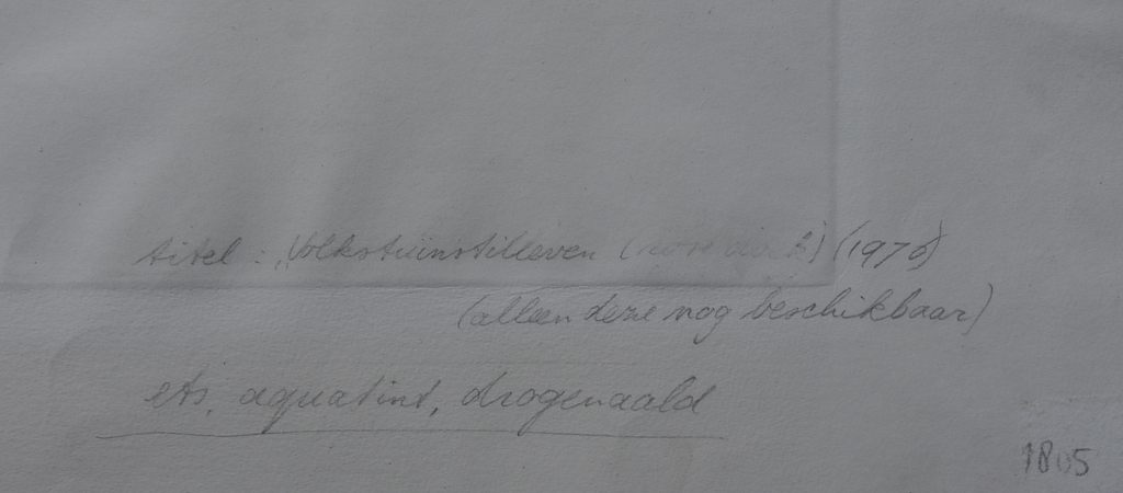 Arthur Stam # WASLIJN met LAKEN # ets, aquatint, drogenaald # 1976, oplage 8 ex. kopen? Bied vanaf 35!