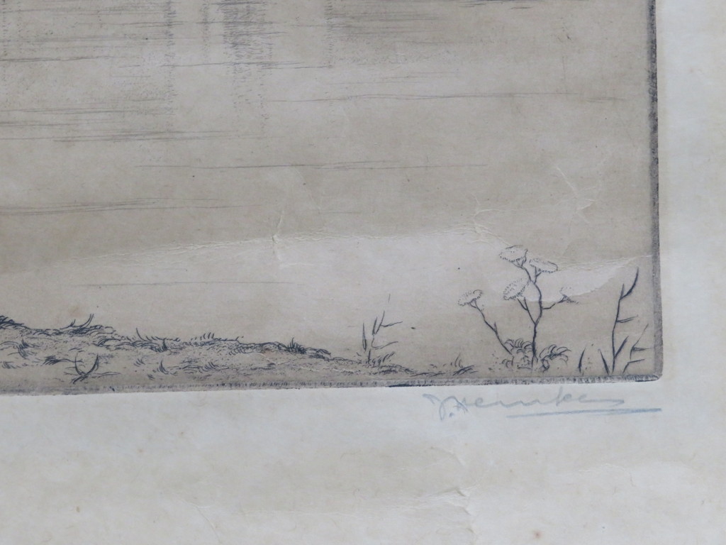 Johan Hemkes - Ets - Bij 't Prinsenhof kopen? Bied vanaf 1!