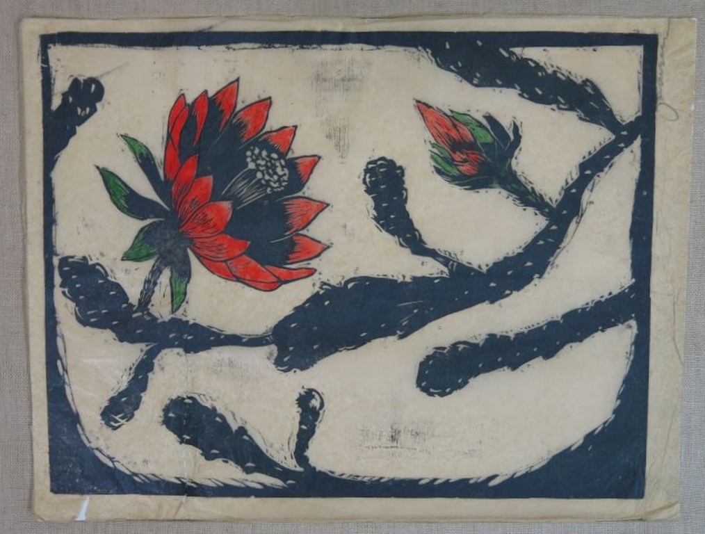 Lot met o.a. Paul van Dam: Houtsnede, Boerderij in de winter  kopen? Bied vanaf 20!