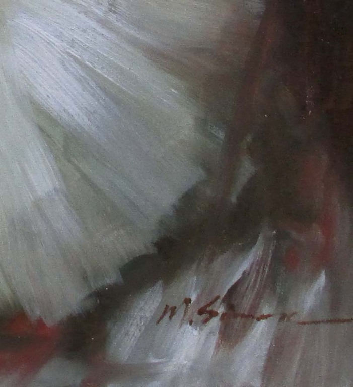 N.J. Simons, Acrylverf op doek, Clown kopen? Bied vanaf 15!