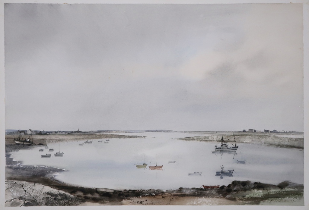 Jan Burgerhout: Aquarel, Landschap II  kopen? Bied vanaf 40!