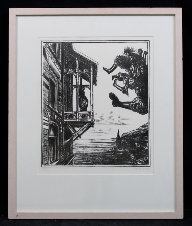 Lot met 15 grafische werken van Bernard Verhoeven: Litho - Waarvan 2 ingelijst kopen? Bied vanaf 1!