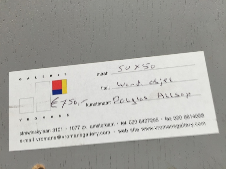 Douglas  Allsop  wand opject  kopen? Bied vanaf 99!