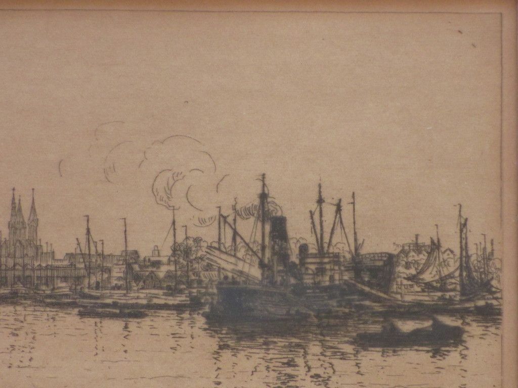 Albert Hemelman, Panorama op Amsterdam vanaf het IJ, Ets kopen? Bied vanaf 50!