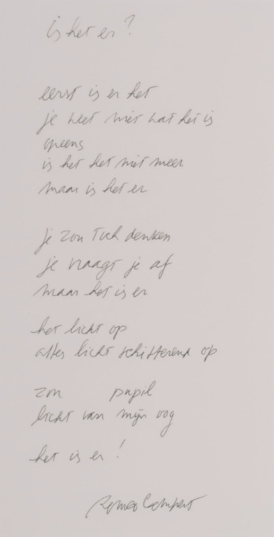 Rinke Nijburg: Ets + Remco Campert: Gedicht, Is het er? kopen? Bied vanaf 40!