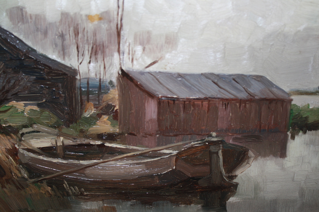 WJ van SMORENBURG - LARENSE SCHOOL - muiderberg - BOOT IN RIET kopen? Bied vanaf 1!